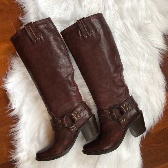 Frye Shoes - FRYE Carmen Leather Harness Boots